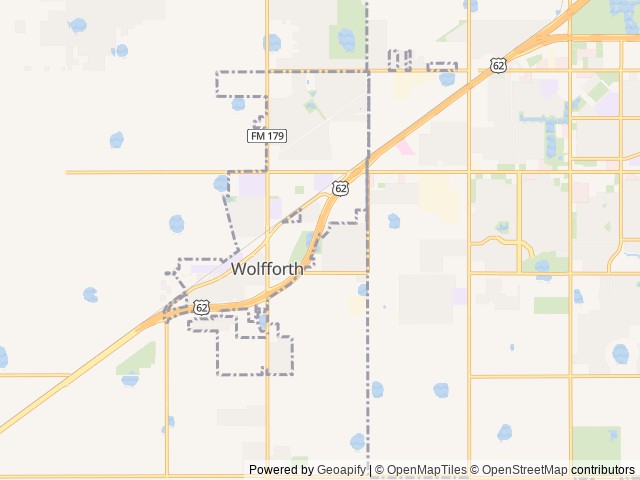 Map of Mesa Verde RV Park location at Wolfforth, TX, United States
