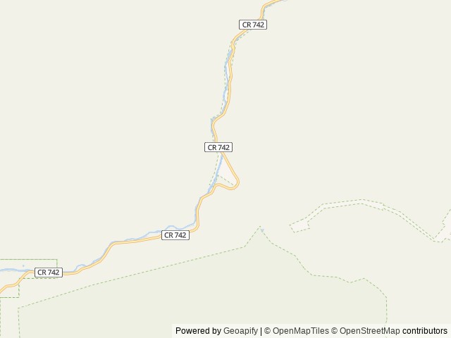 Map of Lottis Creek Campground location at Gunnison, CO, United States
