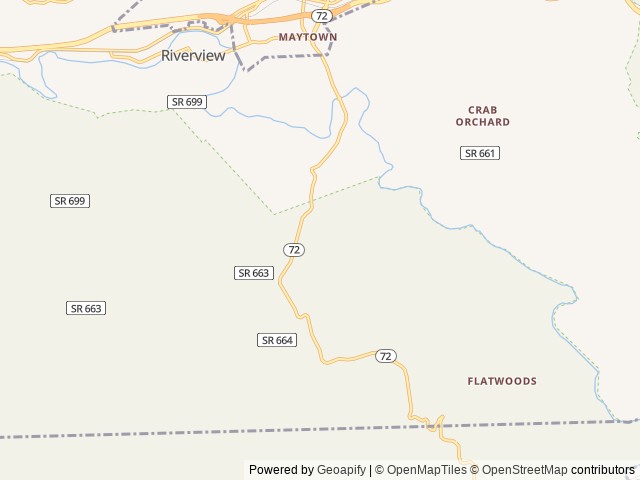 Map of Flatwoods Group Picnic Area location at Norton, VA, United States