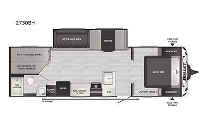 2022 Keystone RV Bullet Crossfire 2730BH