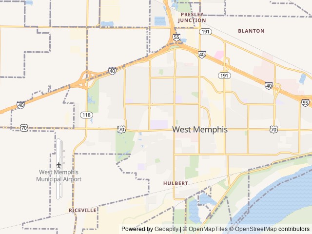 Map for 2022 Heartland Mallard 180BH near West Memphis, TN
