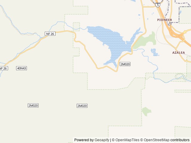 Map of Lake Siskiyou Camp Resort location at Mount Shasta, CA, United States