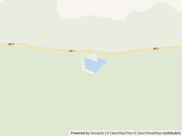 Map of Grizzly Lake Campground location at Gakona, AK, United States