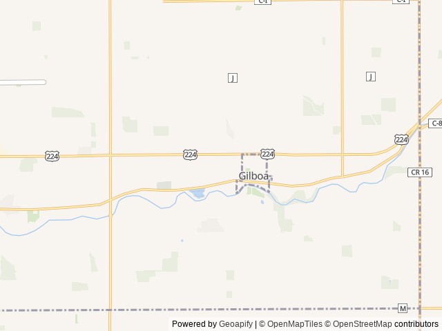 Map of Gilboa Quarry RV Park & Campground location at Ottawa, OH, United States