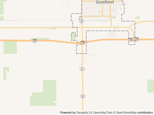 Map of Mid-America Camp Inn location at Goodland, KS, United States