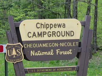 Chippewa campground sign