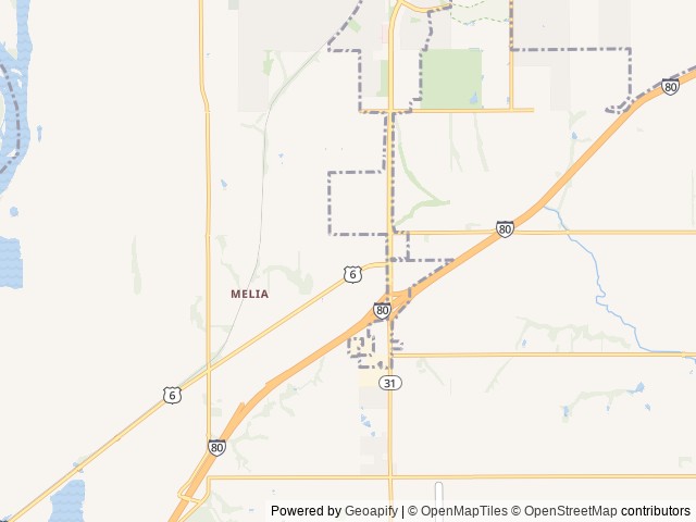 Map of West Omaha / NE Lincoln KOA Holiday location at Gretna, NE, United States