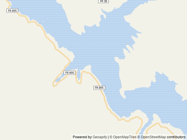 Map of Lost Johnny Point Campground location at Hungry Horse, MT, United States