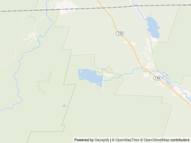 Map of Jericho Mountain State Park Campground location at Berlin, NH, United States