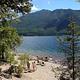 The Lake McDonald shore near the APGAR GROUP SITES