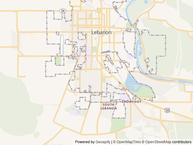 Map for Cozy Travel Trailer Perfect for All Occasions near Lebanon, OR