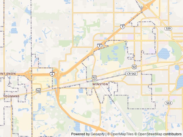Map of Twin Palms MHC location at Lakeland, FL, United States
