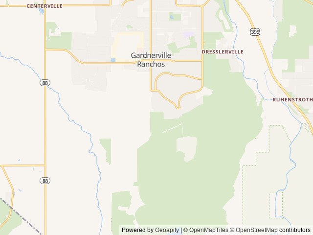 Map for 2021 Forest River RV Wildwood 26DBUD near Gardnerville, CA