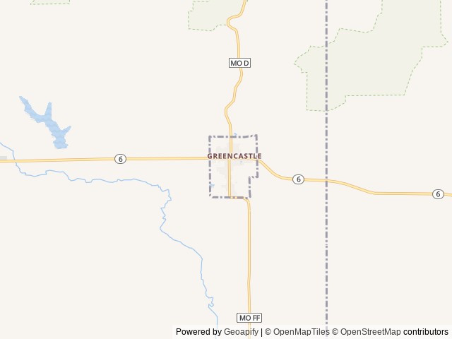 Map of Patty’s Park location at Green Castle, MO, United States
