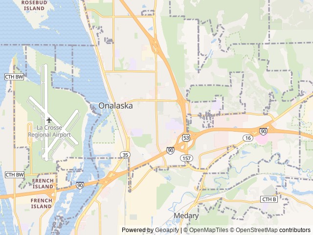 Map for Jon + Allie’s Easy and Family-Friendly Camper near Onalaska, MN