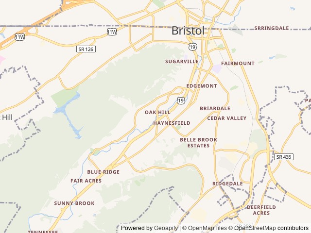 Map for Jayco JayFlight Bunkhouse near Bristol, TN