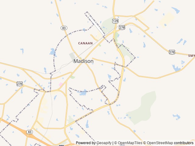 Map for Get Lost Two near Madison, GA