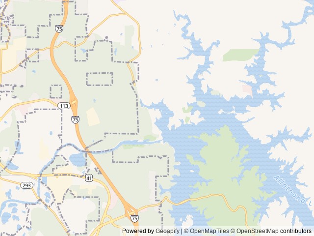 Map of Cooper Branch No 2 Day Use Area (GA) location at Catersville, GA, United States