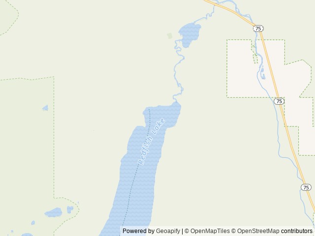 Map of North Shore Picnic Area location at Stanley, ID, United States