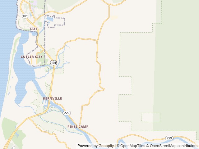 Map of Wapiti RV Park location at Lincoln City, OR, United States