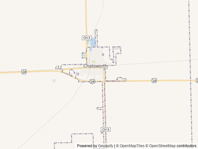 Map for 2024 Forest River RV Cherokee Grey Wolf 26DBH near Chatsworth, IL