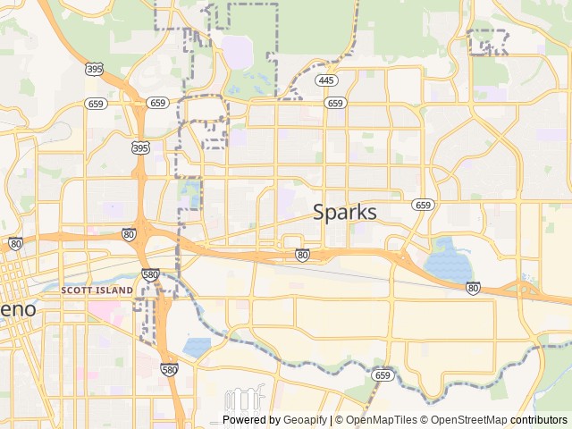 Map for Spacious Pet Friendly Lightweight Passport 31RE near Sparks, CA