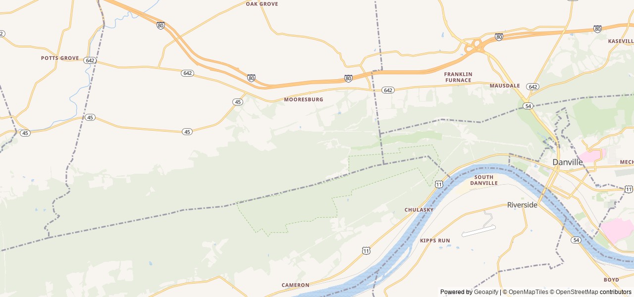 Map for 2019 Arctic Wolf 305ML6 | Sleeps 6 | 2 A/C near Danville, PA