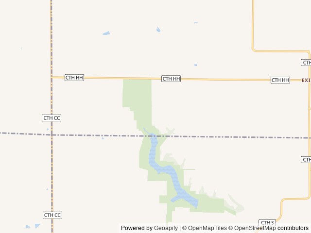 Map of Nugget Lake County Park location at Plum City, WI, United States