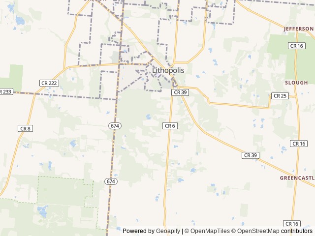 Map of Jackson Lake Park location at Canal Winchester, OH, United States
