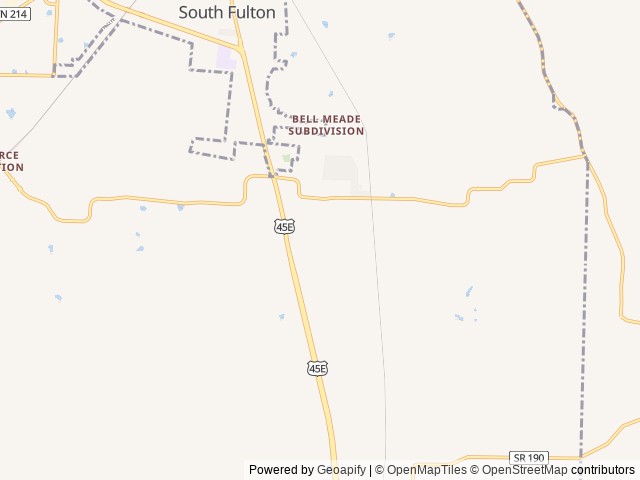 Map for Cherokee grey wolf 26DBH near South Fulton, TN