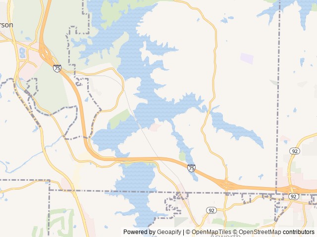 Map of Holiday Harbor Marina & Resort location at Acworth, GA, United States
