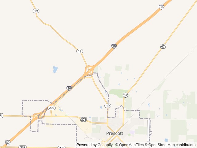 Map of Love's RV Hookup-Prescott AR 884 location at Prescott, AR, United States