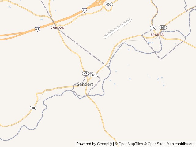 Map of Sparta Campground location at Sparta, KY, United States