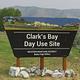 Clark's Bay Day Use Site sign.