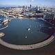 Aerial View of Aquatic Park Cove, San Francisco Maritime NHP