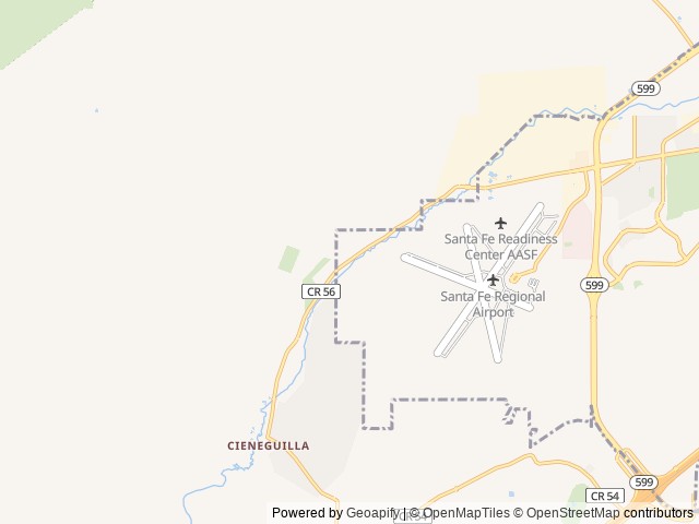 Map of The RV Park at HIPICO Santa Fe location at Santa Fe, NM, United States