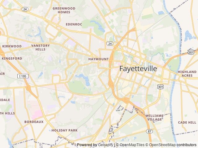 Map for Lands the Limit near Fayetteville, NC