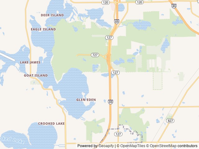 Map for Home Away From Home near Angola, MI
