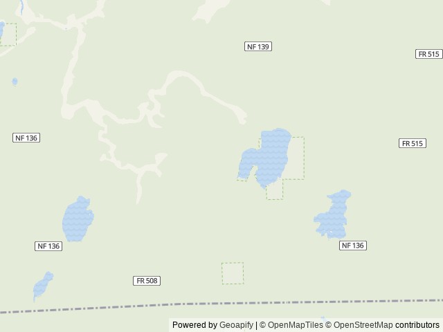 Map of Sailor Lake location at Park Falls, WI, United States