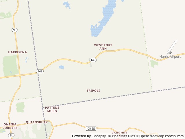 Map of Moose Hillock Camping Resort location at Fort Ann, NY, United States