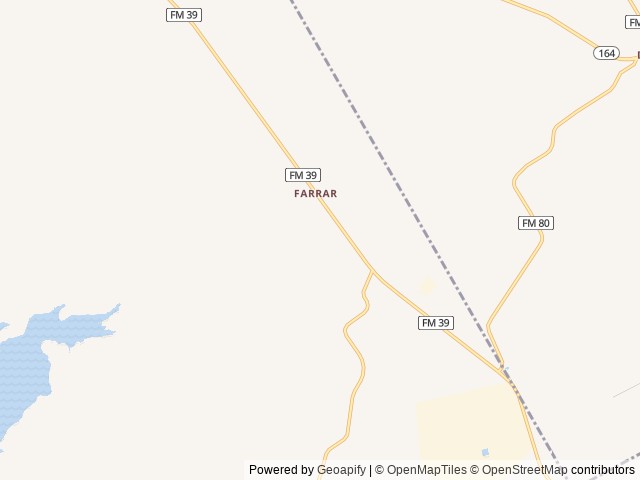 Map of Crossbuck RV Park location at Donie, TX, United States