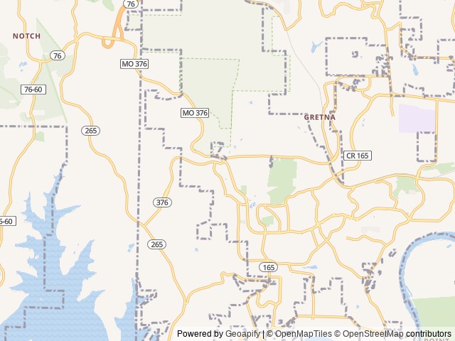 Map of Branson Shenanigans RV Park location at Branson, MO, United States