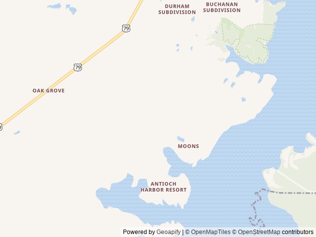 Map of Hidden Creek location at Springville, TN, United States