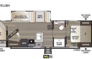 2020 Outback RV with 2 Bedroom Bunkhouse