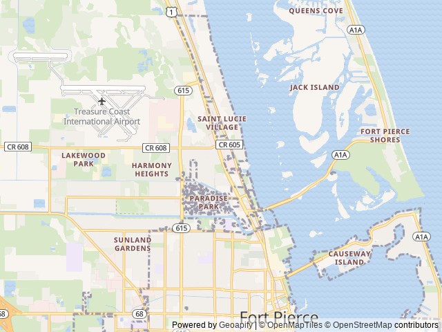 Map for 2023 Cherokee Arctic Wolf Suite 3910 near Fort Pierce, FL