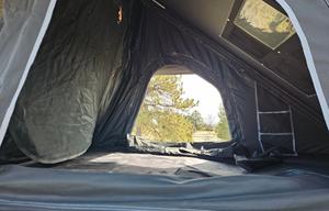 Off-Grid Teardrop Trailer Camper with Rooftop Tent