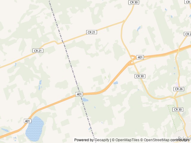 Map of Brighton / 401 KOA Holiday location at Brighton, ON, Canada