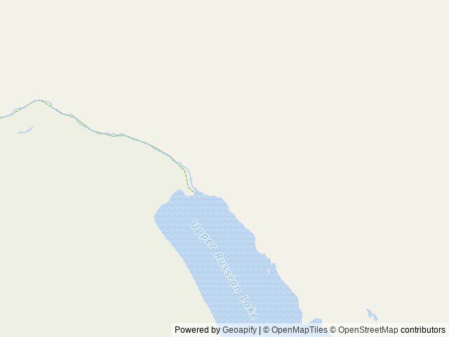 Map of Upper Russian Lake Cabin location at Seward, AK, United States