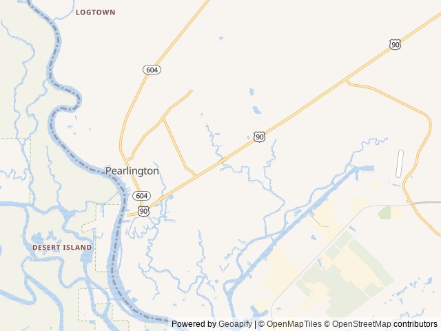 Map of Whites Bayou RV Park location at Pearlington, MS, United States