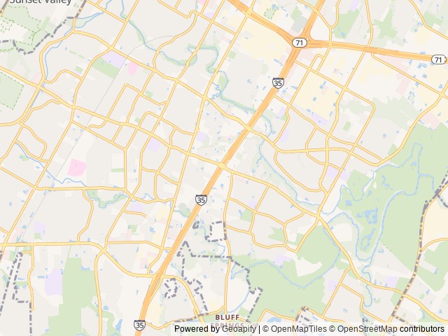 Map of Austin Lone Star RV Resort location at Austin, TX, United States